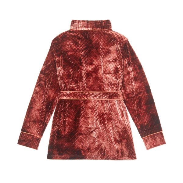 HEFNER VELVET LOUNGE JACKET BURGANDY