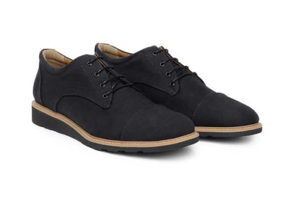 Victor Oxford in Black Canvas from Ahimsa (EEE Wide Width)